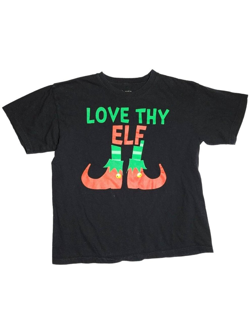 Kid's Classic Teaze Christmas Holiday Love Thy Elf T-shirt Top XL 100% Cotton